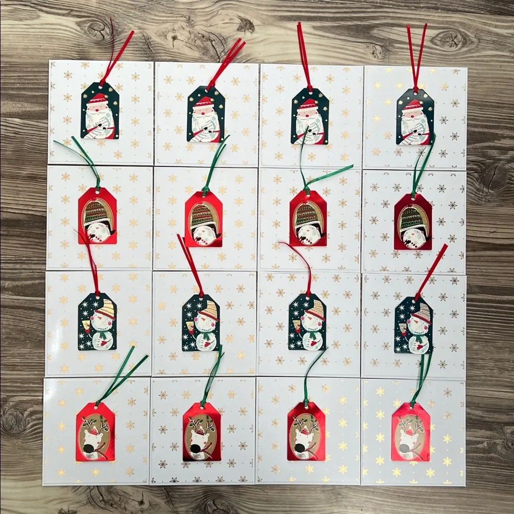 Handmade Christmas and Holiday Cards Set of 16 5.5”x5.5”Includes Envelopes